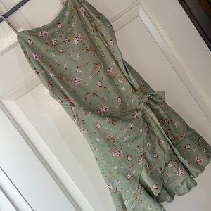 Sage Green Wrap Dress